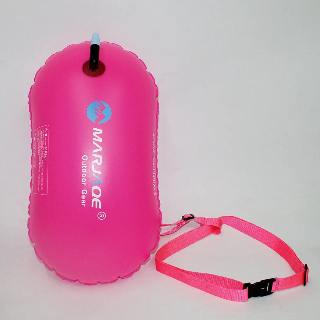 Outdoor Swim Safe Buoy Inflatable Life Saving Swim Buoy PVC Inflated Air Drying Bag with Belt Drift Bag For Swimming Pool Open Summer Water Sports Accessories