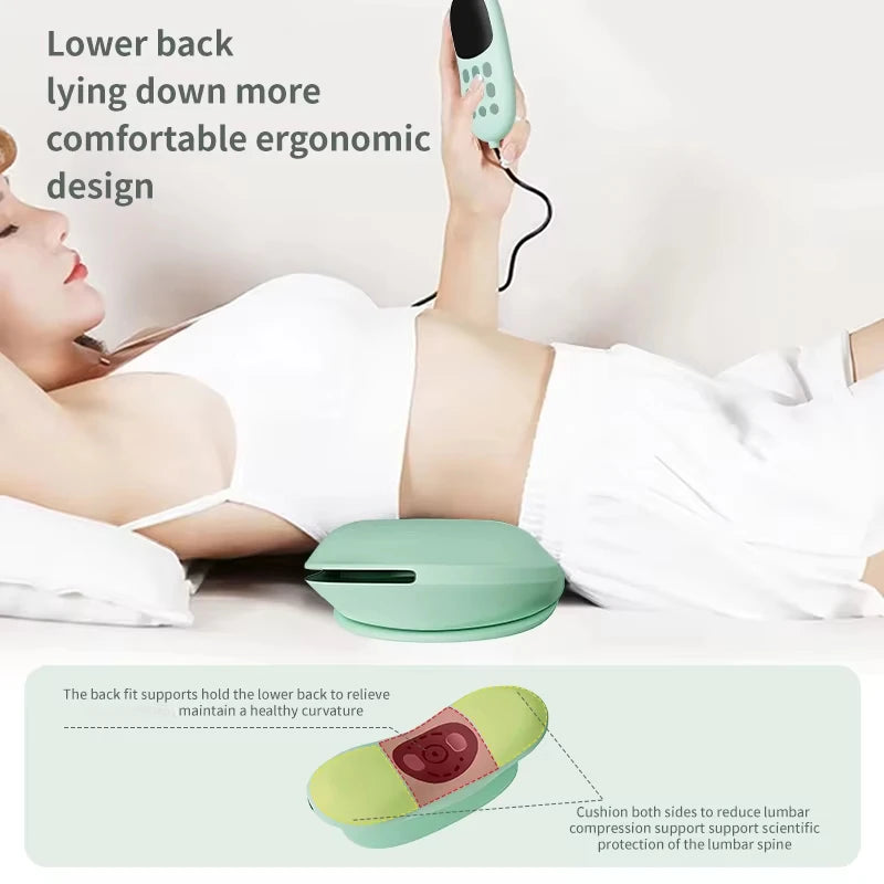 New Upgrade Air-Lip Stretch Low Frequency Thermal Vibration Waist Massage Heeling Spot Left and Right Swing + Up and Down Traction Massage Relaxation Accessories Health Care Supplies