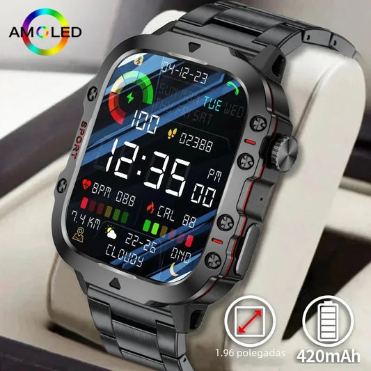 NEW For Xiaomi Military Smart Watch Men IP68 5ATM Outdoor Sports Fitness Tracker Health Monitor 1.96" BT Call Smartwatch Health Care Accessories Products Electronic Supplies