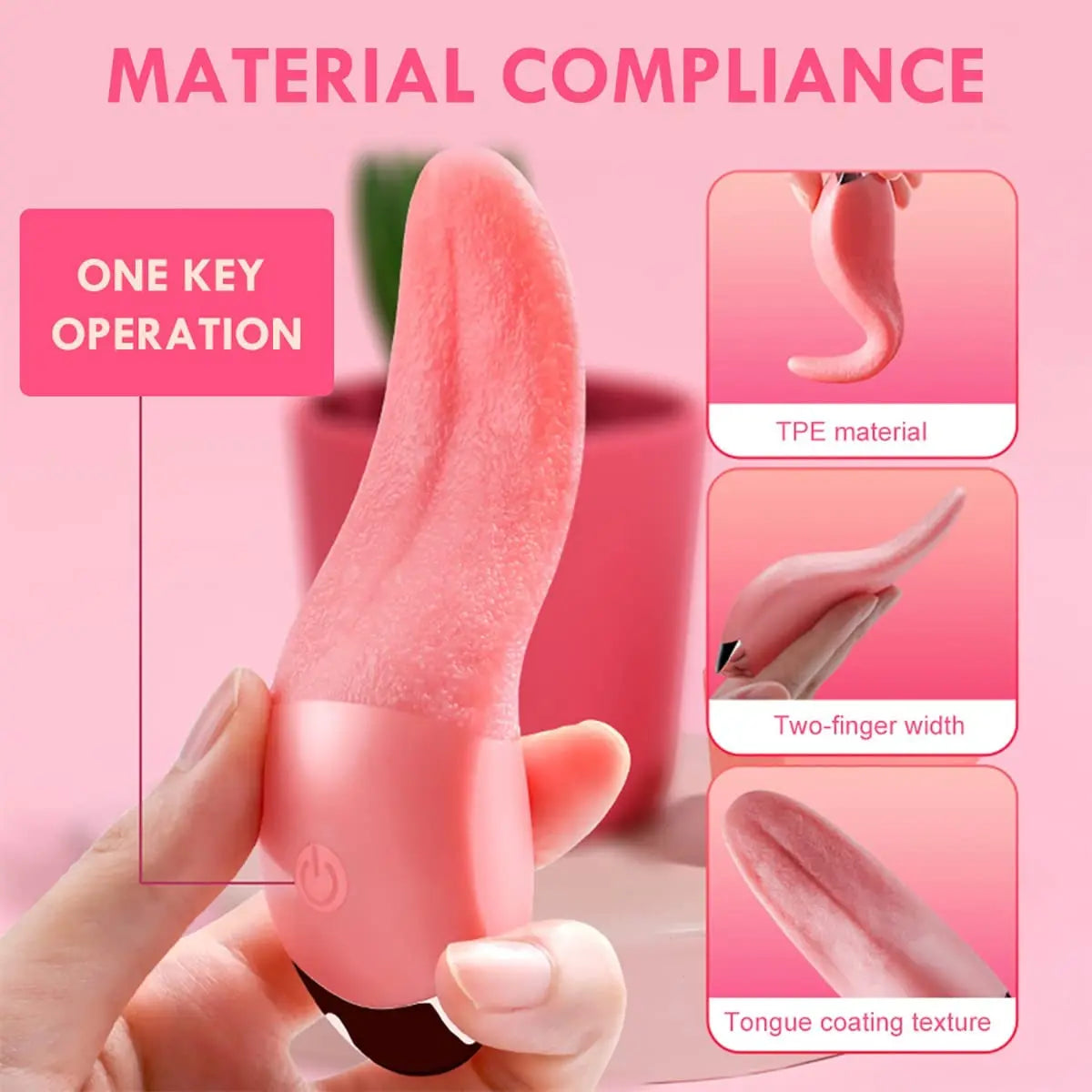 10 Mode Heating Tongue Licking Vibrator Mini Sex Toys for Women  Stimulator G-spot Nipple Female Masturbator Couples Product