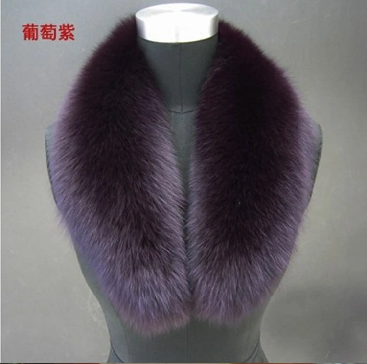 NEW Arrivals Luxury Real Natural Color Raccoon Fox Real Fur Collar Scarf Genuine Big Size Scarves Warp Shawl Neck Warmer Stole Muffler with Clip Loops Ladies Luxury Fashion Apparel Accessories Clothing Supplies