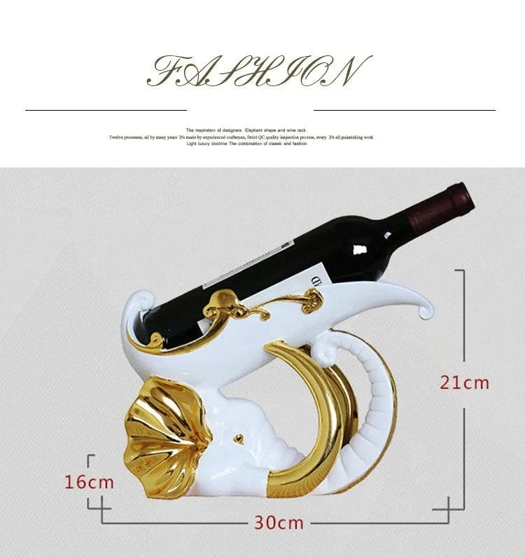 Thailand*s Elephant Red Wine Holder living room luxury wine cabinet decorations High foot wine glass holder household wine bottle rack