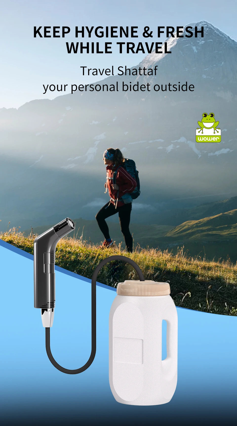 NEW 2.5L Portable Electric Bidet Rechargeable Hand Bidet Butt Sprayer for Personal Hygiene Cleaning Travel Camping Bidet Outdoor Travel Camping Cleaning Supplies