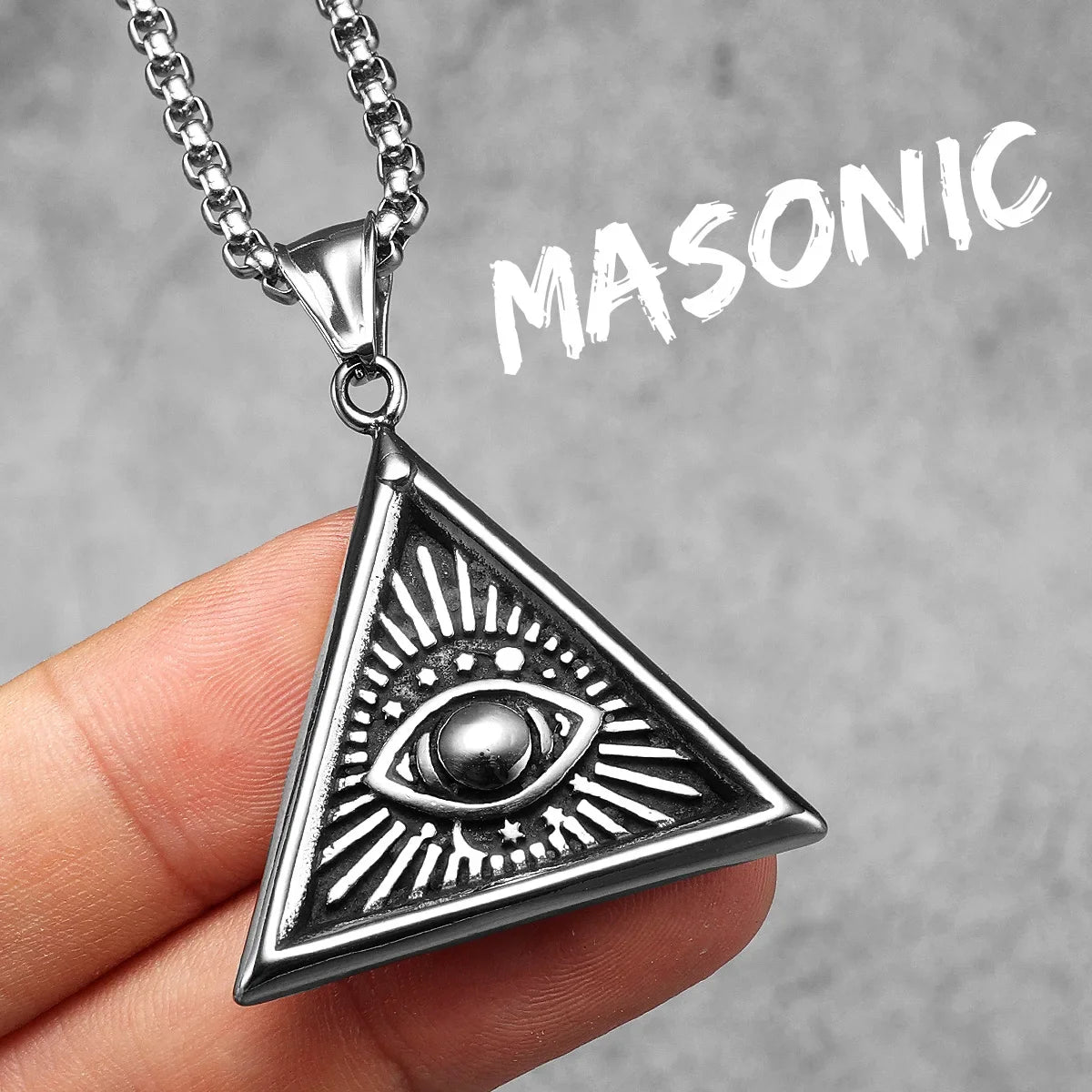 38 Types Illuminati's Masonic Hexagram Salomon Star of David Masonic Stainless Steel Men Necklaces Pendant Chain Punk New in For Women Fashion Secret Society Jewelry Gifts