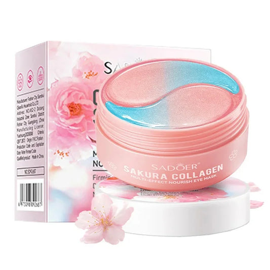 NEW Arrivals 60PCS Set  Japanese Sakura Collagen Eye Mask Anti Dark Circles Eyes Bags Removal Moisturizing Firming Eye Patches Skin Care Supplies