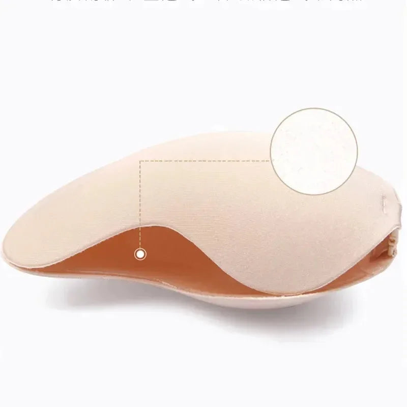 2 PCS Set S-XL  Invisible Strapless Adhesive Stick Bra Strapless Push Up Bras Women Lingerie Seamless Silicone Nipple Covers Underwear Accessory Sets