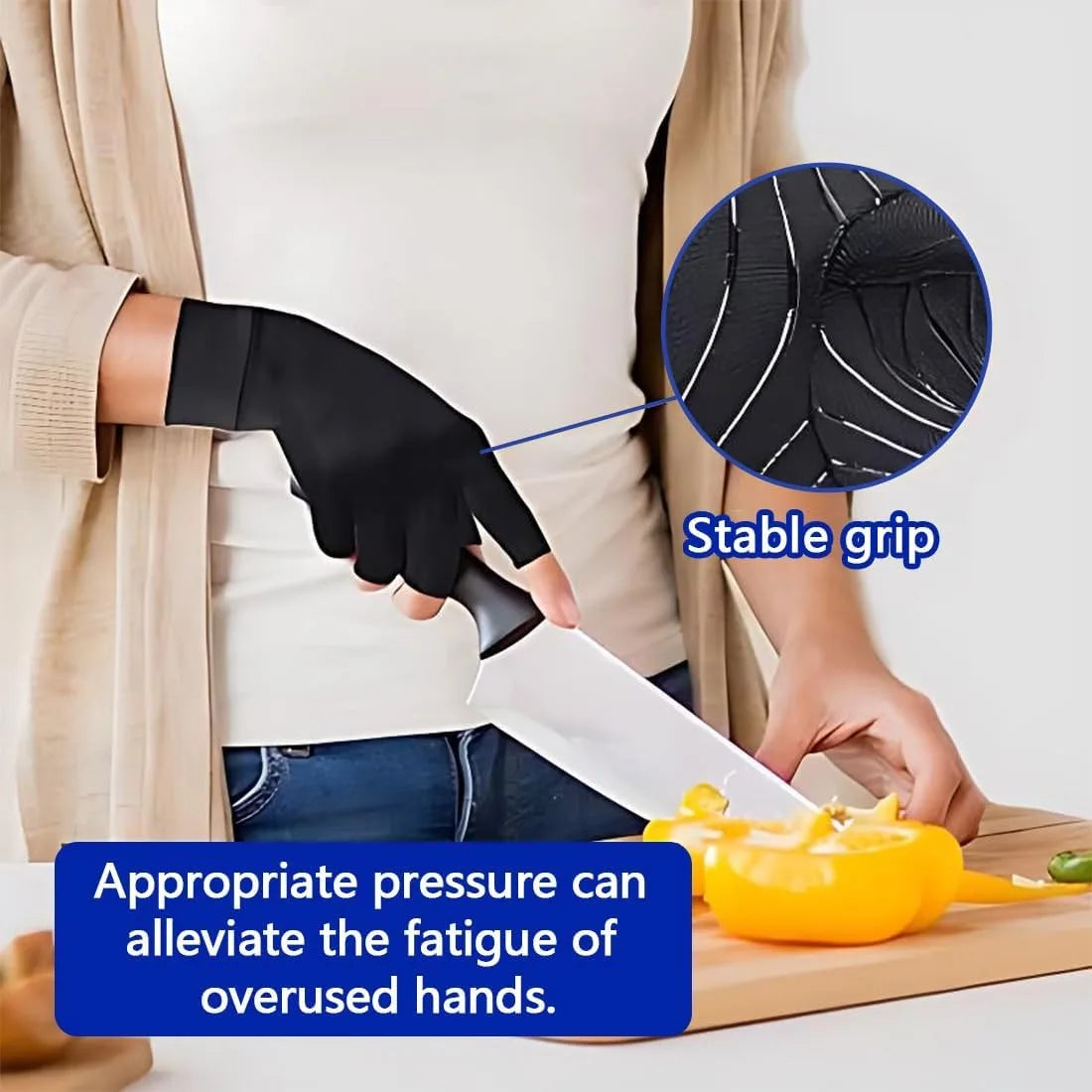 1Pair Copper Arthritis Tendonitis Rheumatism Gloves for Hand Pain Relief, Rheumatoid Osteoarthritis, Swelling, Carpal Tunnel, Compression Gloves Health Care Accessories