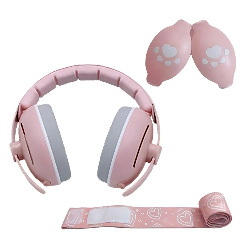 2 in 1 4 PCS Set PC Baby Infants Ear Protection Noise Cancelling Headphones for Babies Toddler , 2-in-1 Baby Ear Protection, Baby Travel Essentials for Outdoor Travel Sport Events Earmuffs Baby Care Supplies