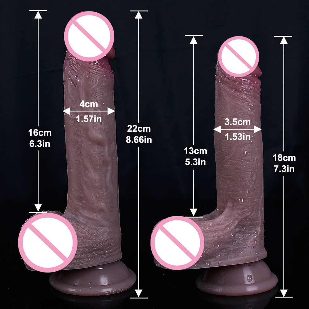 Realistic Dildo Sex Toys for Womans Soft Double Layer Silicone Adult Woman Penis Butt Plug Dick Vagina Anal Massage Masturbation