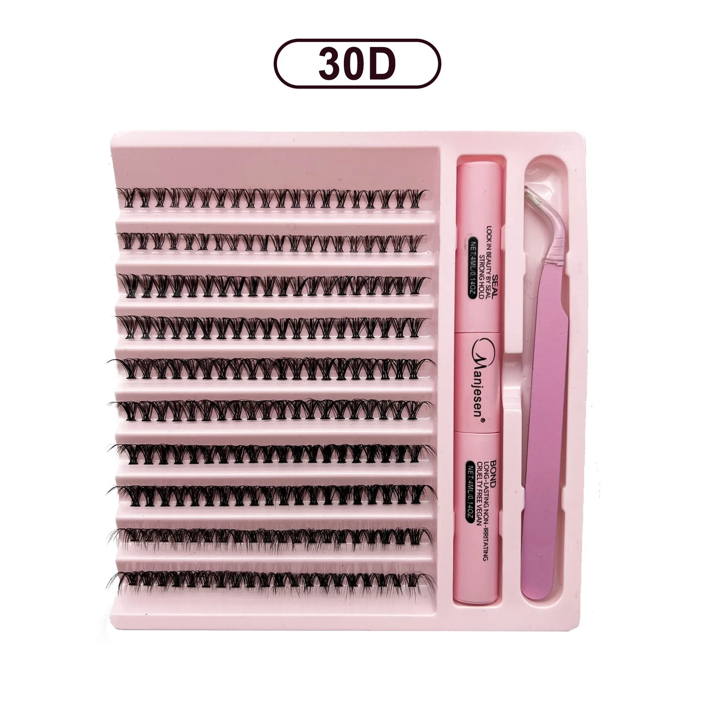 NEW Arrivals 30-40-50D Full Set DIY Lashes Extension Kit Eyelashes 200 PCS Clusters Lash Bond and Seal Makeup Tools for Gluing  Lashes Gluing Glue  Accessories
