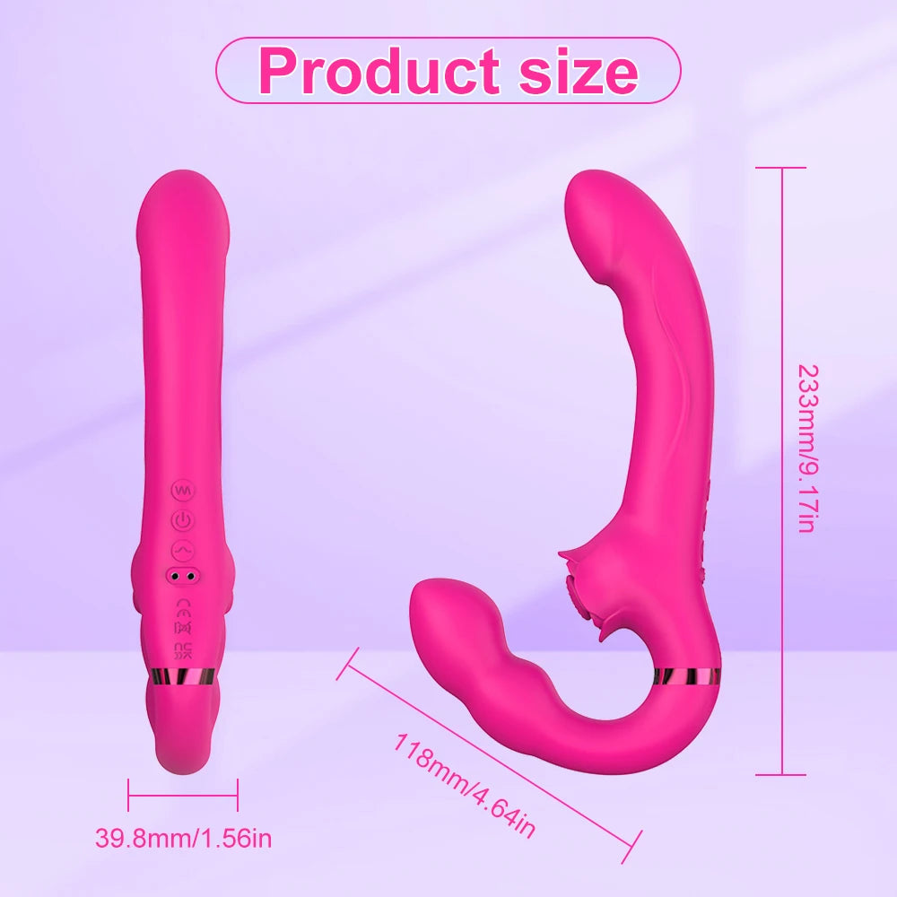 2 in 1 Flapping G Spot Dildo Vibrator for Women Control Clitoris Stimulator Vaginal Massager Female Masturbator Adult Sex Toys