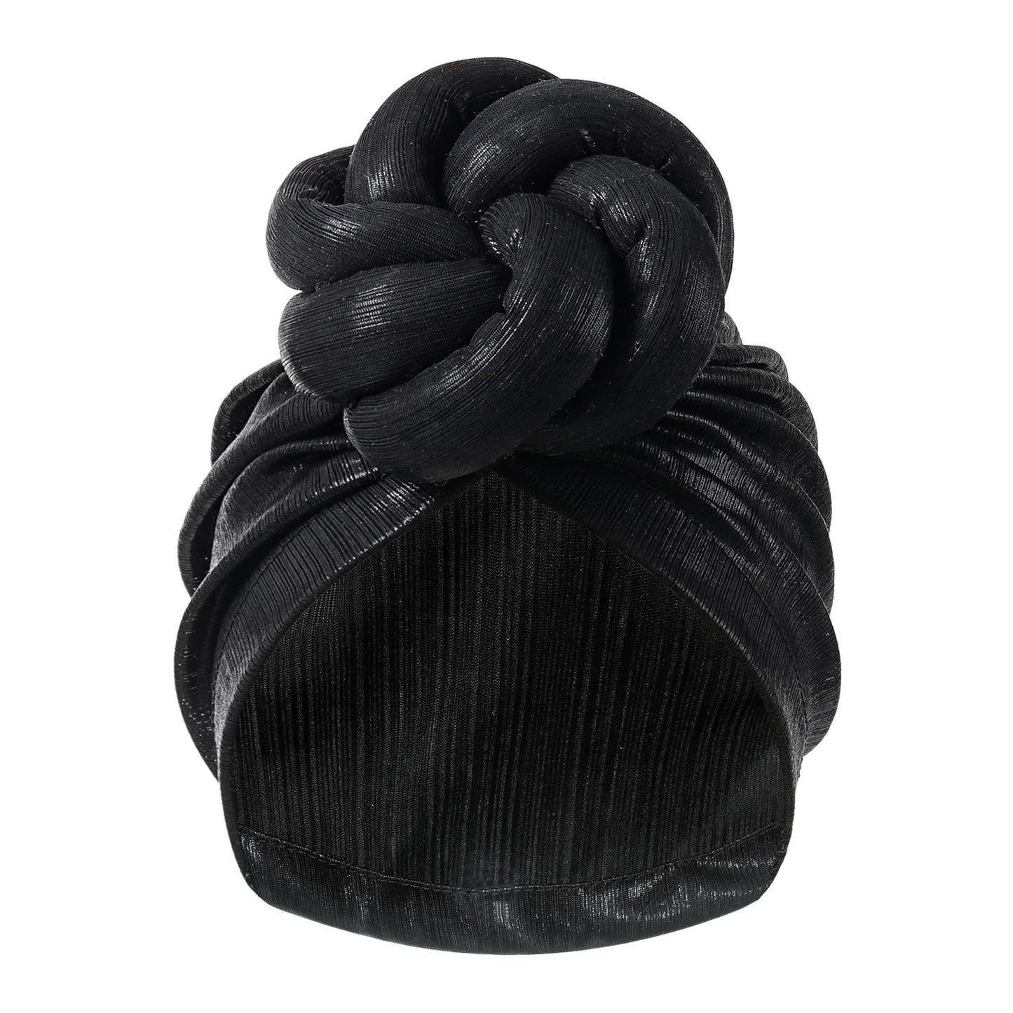 12 Colors Ice Silk Luxury Bonnet For Women Turban Hat Hot Ice Silk Quick-Drying Breathable Laser Personality Trend Ethnic Flower-Wrap Knotted Cap female
