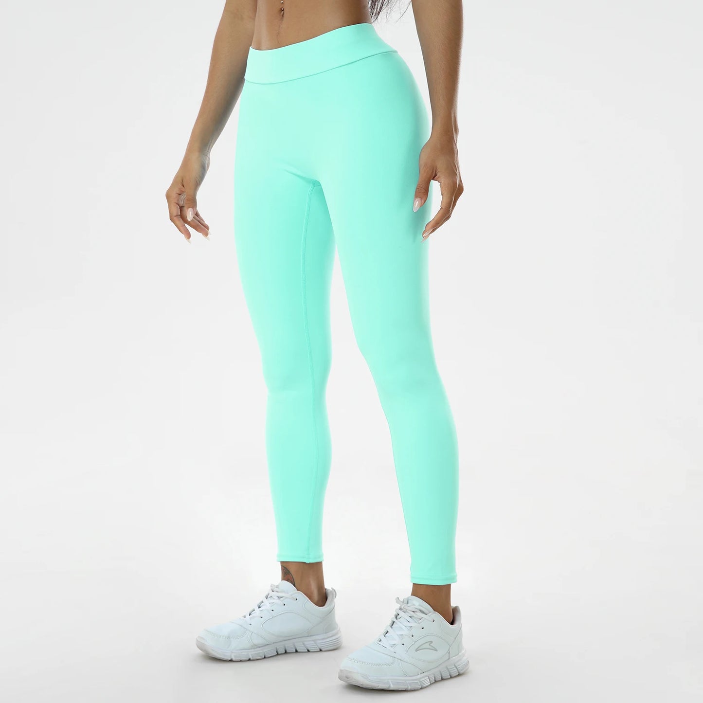 Sexy Seamless Gym Leggings Women High Waist V Solid Color Autumn Pants Running Outdoors Fitness Push Up  Leggings