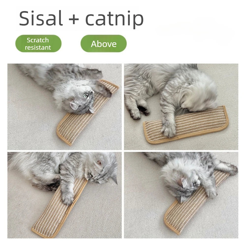 3/5 PCS Set Cat Scratching Pad with Soft Plush Pillow Durable Chew Bite Resistant Scratch Mat for Indoor Cats Rest Play and Claw Grinder Kitten Nap Pillow Pets Interactive Toys