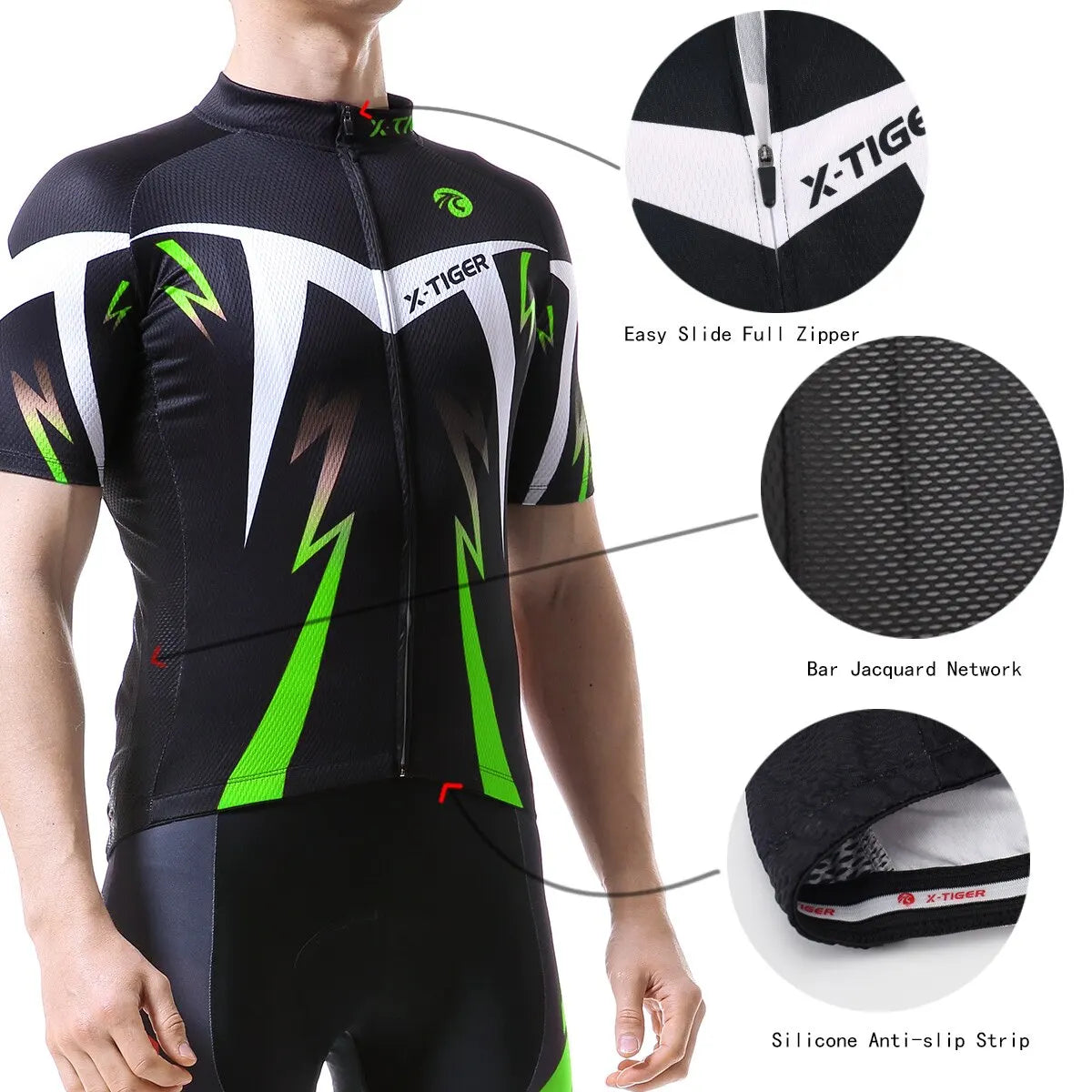 Pro Cycling Jersey Set Men Bicycle Clothing MTB Summer Quick-dry Bike Riding Clothes Anti-UV Suit Accessories