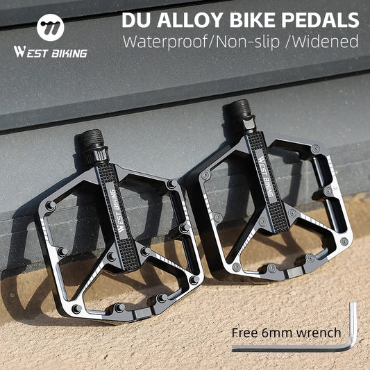NEW Bicycle Pedals Sealed DU Bearing Nonslip Pedal Mountain Road Bike Cycling Alloy MTB Pedal Bicycle Accessories