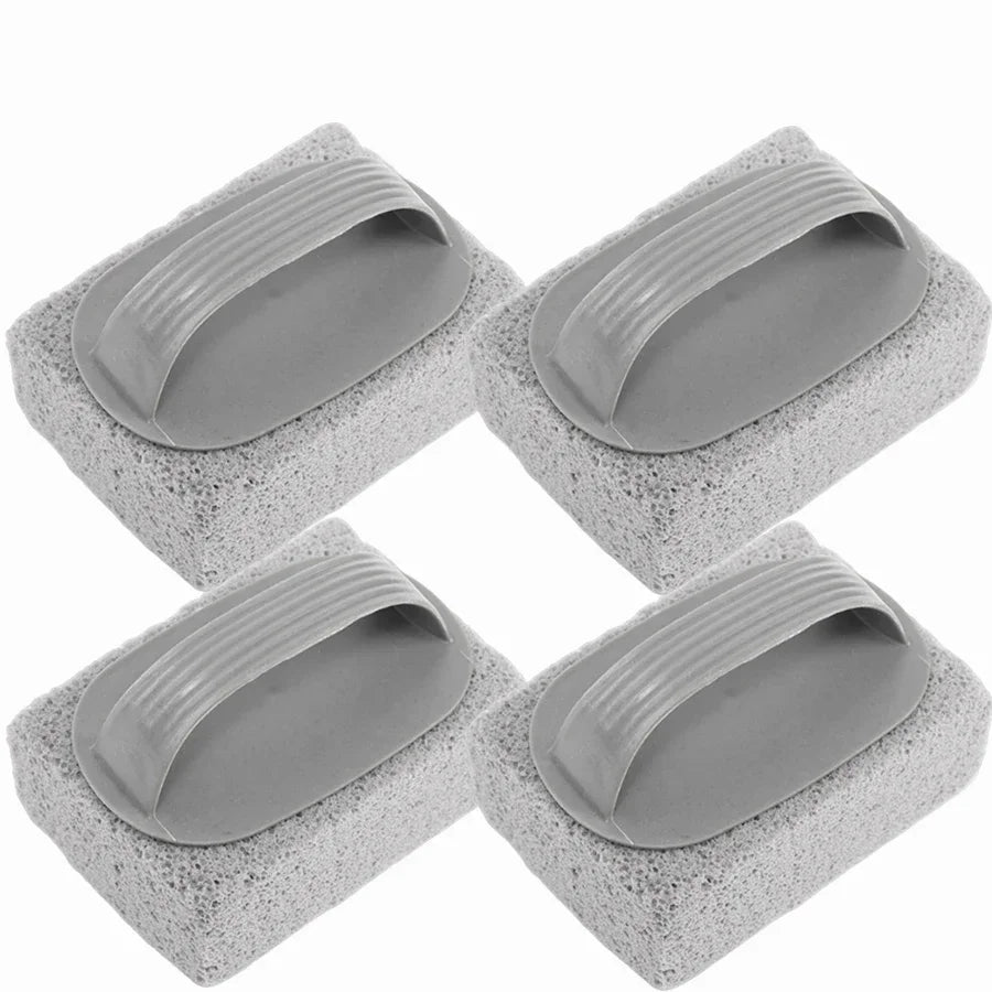 4 PCS Set Multi-Function Pumice Stones Cleaning Brush Pool Tile Calcium Remover Kitchen Sinks Pot Limescale Rust Stain Dirt Removal BBQ Grill Brush Cleaning Supplies