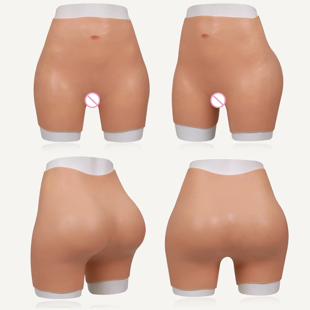 S - L Size 5 Point Pants Silicone Buttock Thick Hips Fake Buttocks Panties Enlarger Enhancement Butt Pants Silicone Buttock Cosplay Drag Queen Women Men Underwear