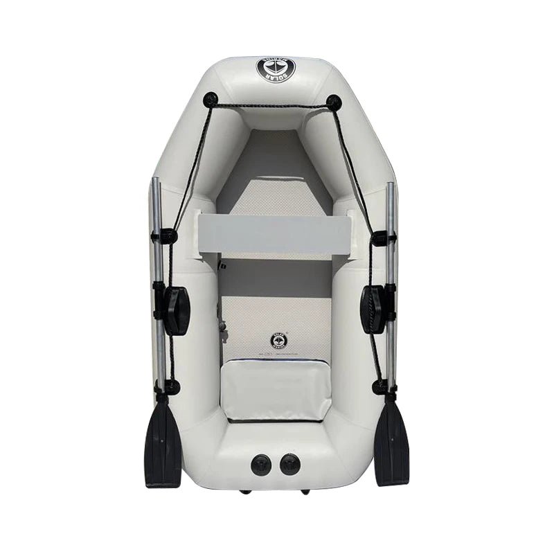 4 Colors Solar Marine 2 Person PVC Fishing Boat 2M Inflatable Kayak Wear-Resistant Canoe Waterplay Craft with Free Accessories Air Pump Paddles etc