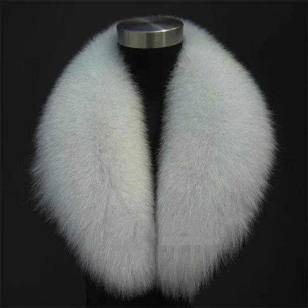 NEW Arrivals Luxury Real Natural Color Raccoon Fox Real Fur Collar Scarf Genuine Big Size Scarves Warp Shawl Neck Warmer Stole Muffler with Clip Loops Ladies Luxury Fashion Apparel Accessories Clothing Supplies