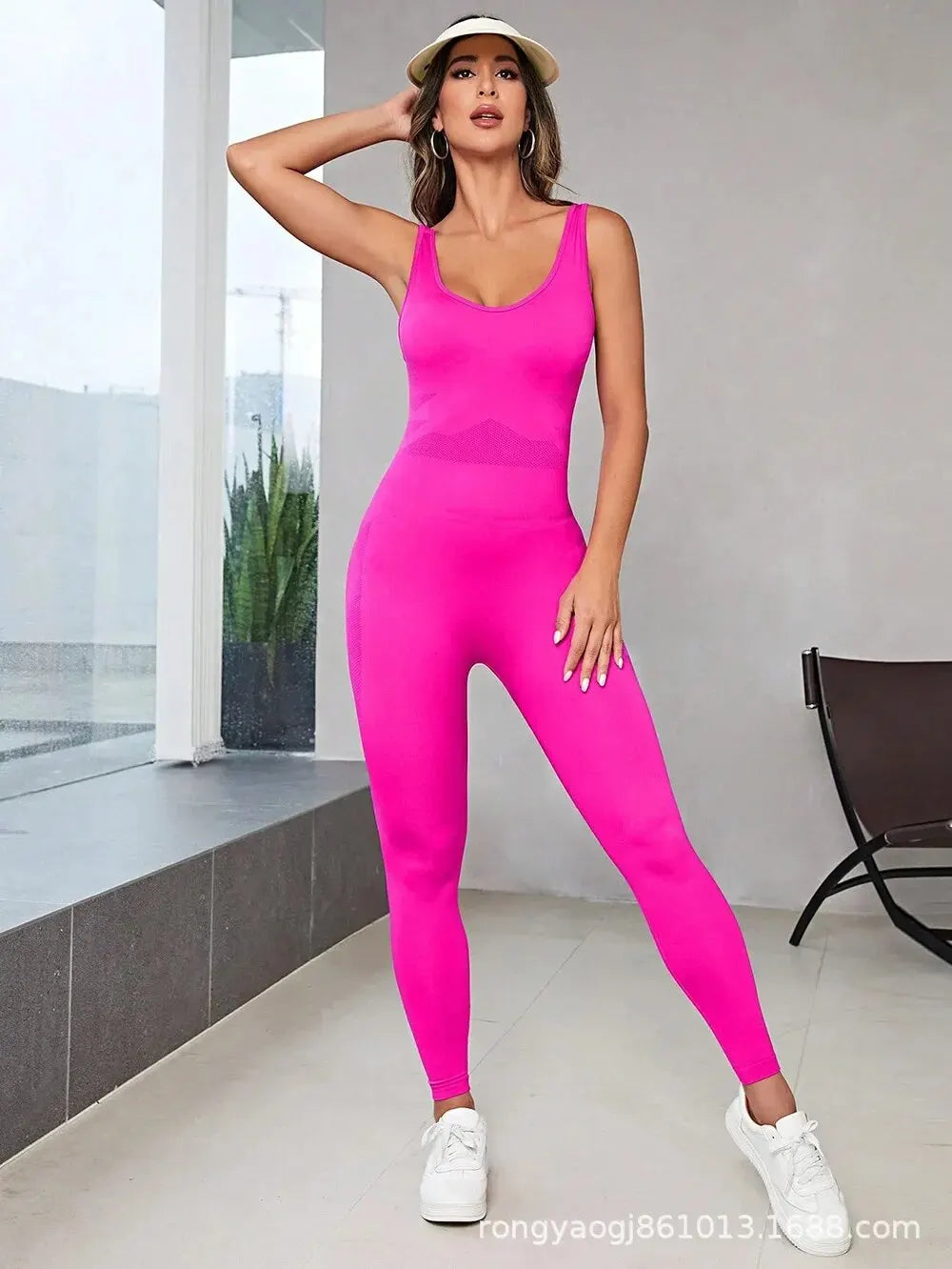 Sexy Cross-back Open-back Yoga Suit Fitness Jumpsuit Women's Dance Sportswear One-piece Active Wear For Exercise Fitness