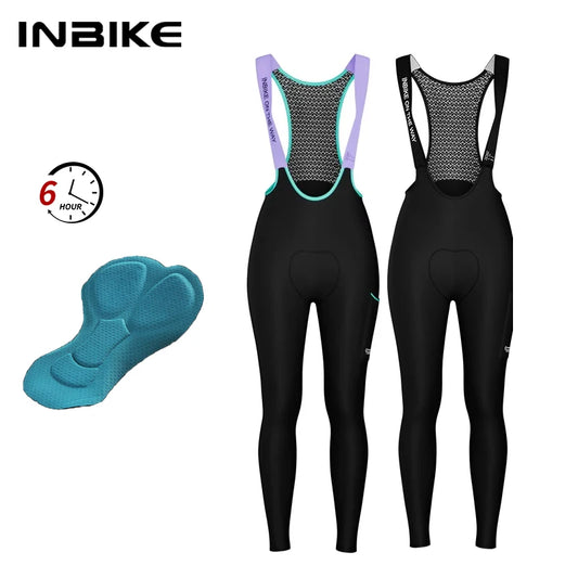 NEW Arrivals UK Size  Women‘s Professional Cycling Bib Pants Winter Fleece Bicycle Biking Clothing Pants 3D Padding Road Bike Pants For Women Sports Apparel Supplies