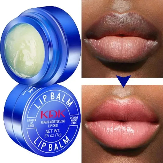 3 PCS Set Remove Dark Lip Balm Lightening Melanin Mask Gloss Oil Exfoliating Clean Deep Moisturizing Makeup Beauty Health Korean Products
