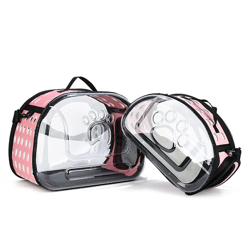 Dog Cat Travel Cage Handbag Breathable Cat Travel Outdoor Handbag Portable Breathable Pet Carrier Backpack