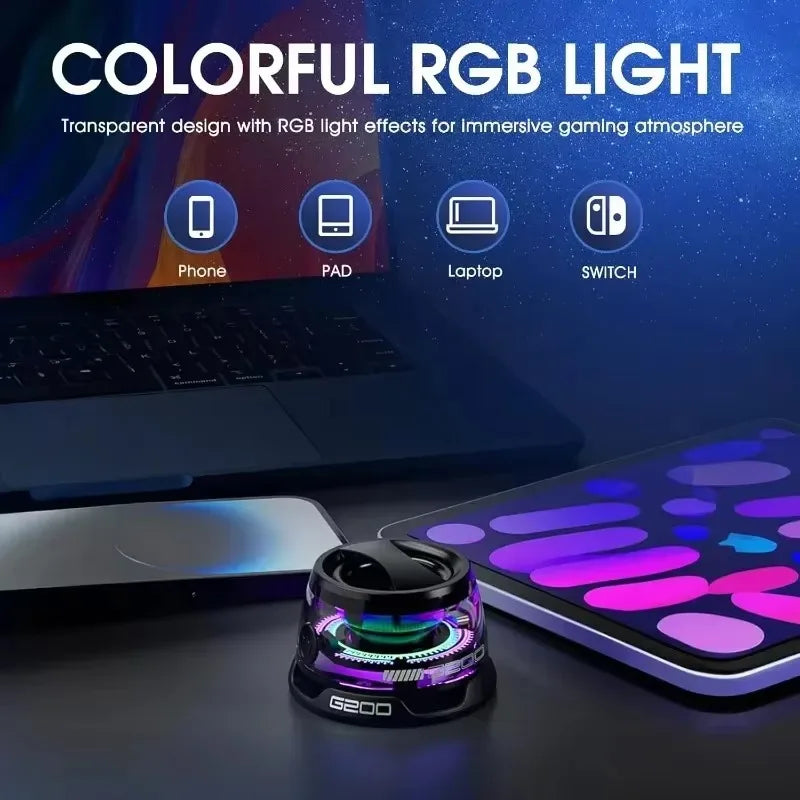 NEW Arrivals RGB 6 Colors Portable Mini Bluetooth Speaker G200 RGB Lighting Magnetic Speaker BT5.3 Mini Sound Box 7 Hours Playback Phone Holder