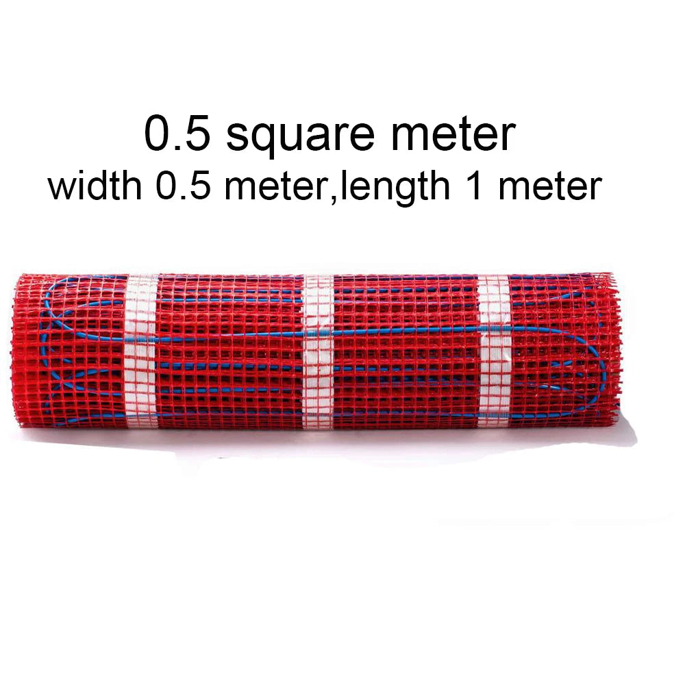 NEW Arrivals 230V 150W/M2 Electric Radiant Underfloor Dual Core Heating Fiberglass Mesh Mat Kit System For Tiles Ceramic Porcelain Stone Heating Home Winter Supplies