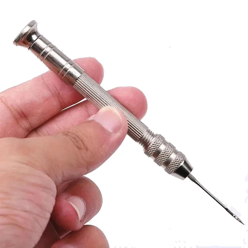 NEW 5 PCS Set Leather Sewing Needles Kit, Set Contains Silver Leather Sewing Awl, 4 Piece Needle Suitable for Leather Canvas Tent