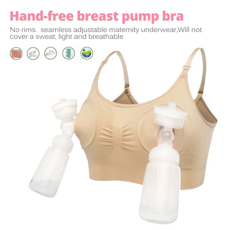 NEW Arrivals Maternity Bra Cotton Bra for Nursing Push Up Hands Free Breast Pump Maternity Breast Feeding Bra Women Underwear Clothing