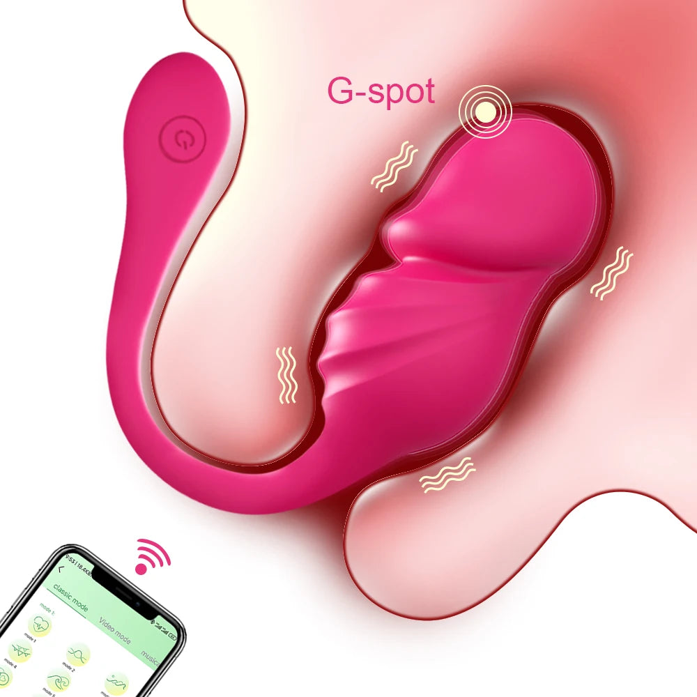 Wearable Bluetooth APP Vibrator Egg for Women Dildo Clitoris Stimulator  Remote Vibrating Panties Female  Sex Toys for Couples