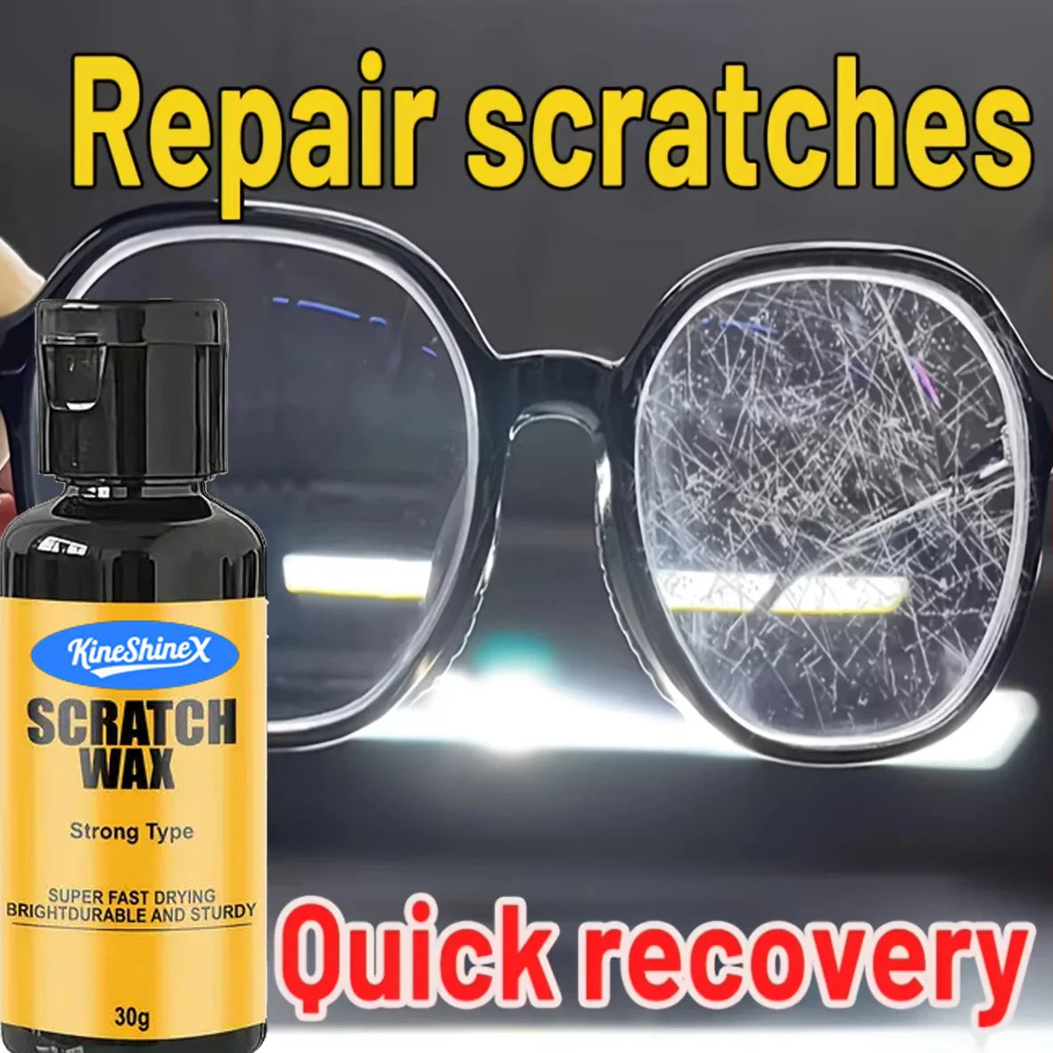 NEW 1/3/5/10/22 PCS Set Glasses Restoration Resin: Repair Cream for Repairing Broken Glasses Scratches, Yellowing and Wear, Lens Repair, Automotive Sunglasses