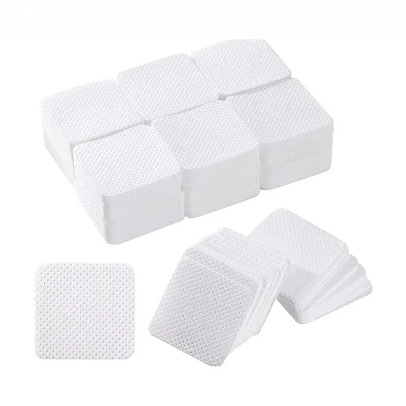1000 PCS Set White/Pink Color  Lint-Free Nail Wipes Gel Cleansing Tissues Aluminum-Free Nail Polish Remover Pads for Nail Beauty Cleaning Care Tool