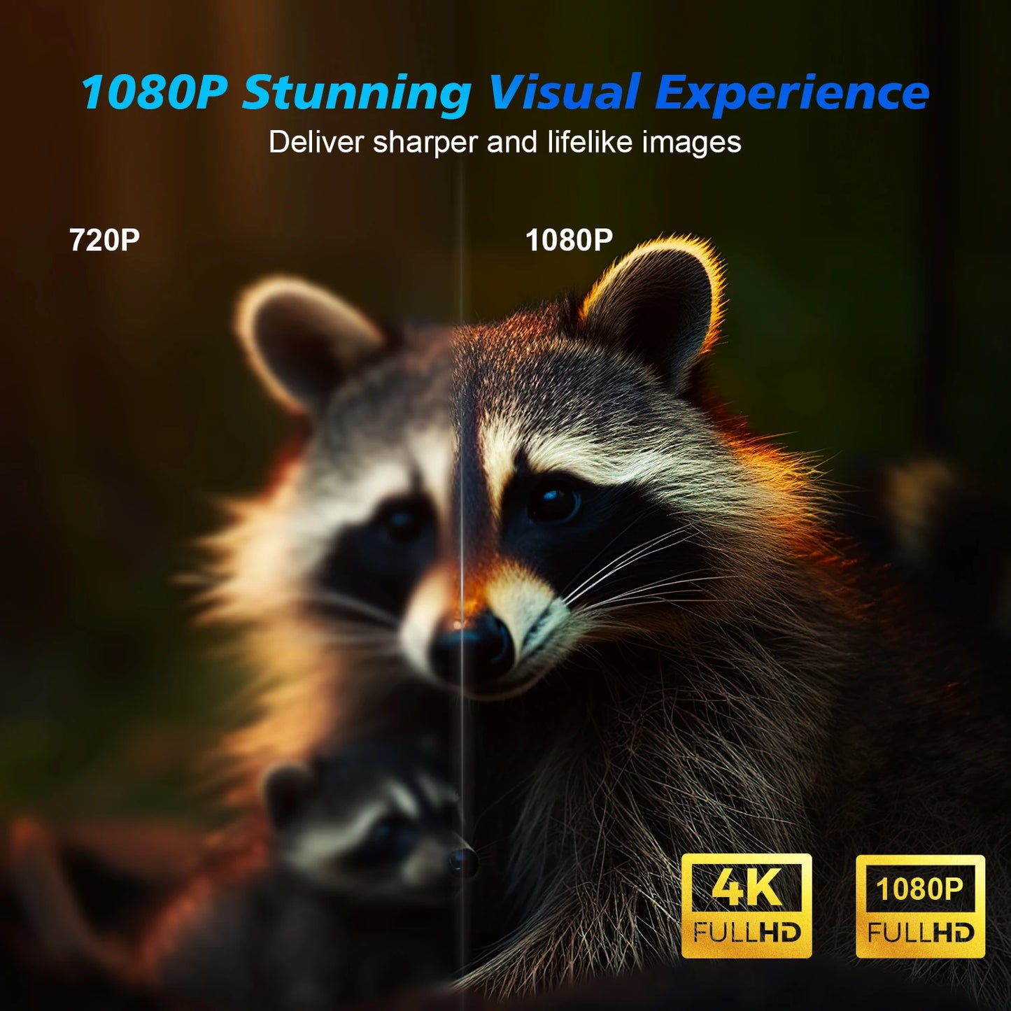 580ANSI Projector Android 11 4K 1080P WIFI6 Voice Control All Winner H713 Electronic Focus BT5.0 Home Cinema HY350 Pro