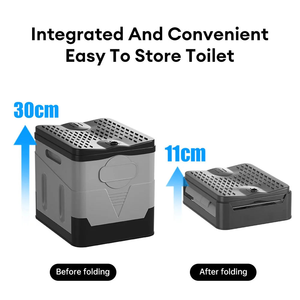 Portable Folding Toilet for Outdoor Camping Potty for Adults Kids Cover Design Seat Toilet Reusable Toilet for Picnic Car Travel