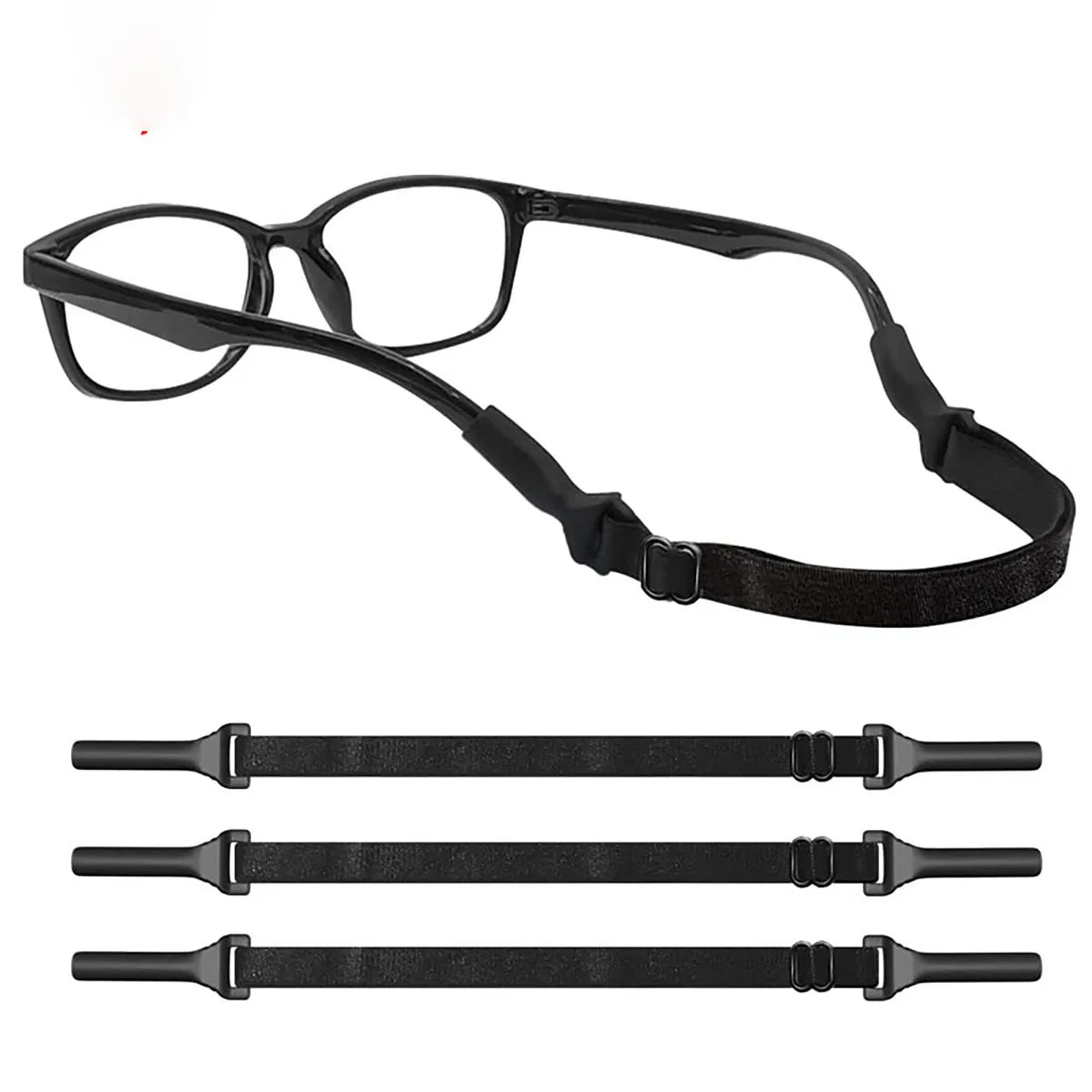 2Pcs Glasses Chain Adjustable Size Elastic Rope Glasses Strap Sport Non Slip And Anti Drop Fixer Glasses Cord Eyewear Accessories