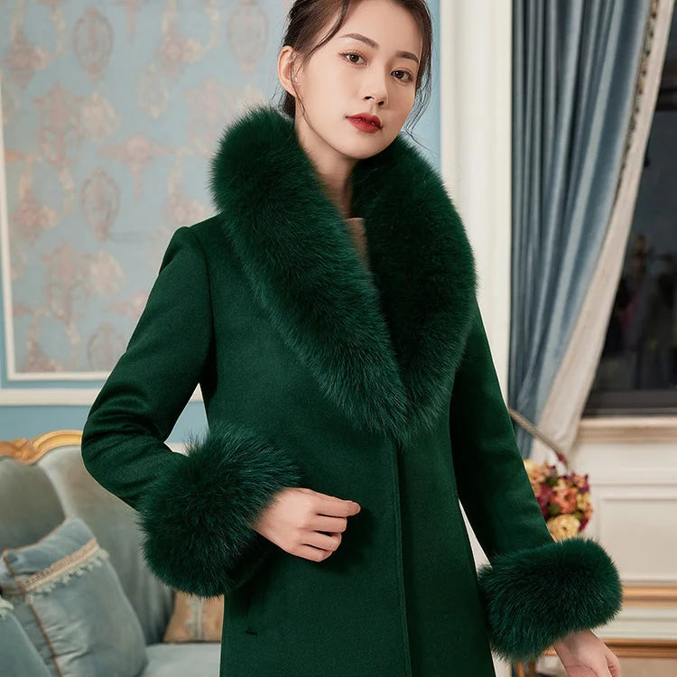 NEW Arrivals 6 Colors Set Women Winter 100% Natural Fox Fur Scarf Jacket Fur Collar Authentic Neck Scarves And Cuff Set Luxury Fox Fur Warm Neck Warmers Ladies Luxury Fashion Apparel Accessories