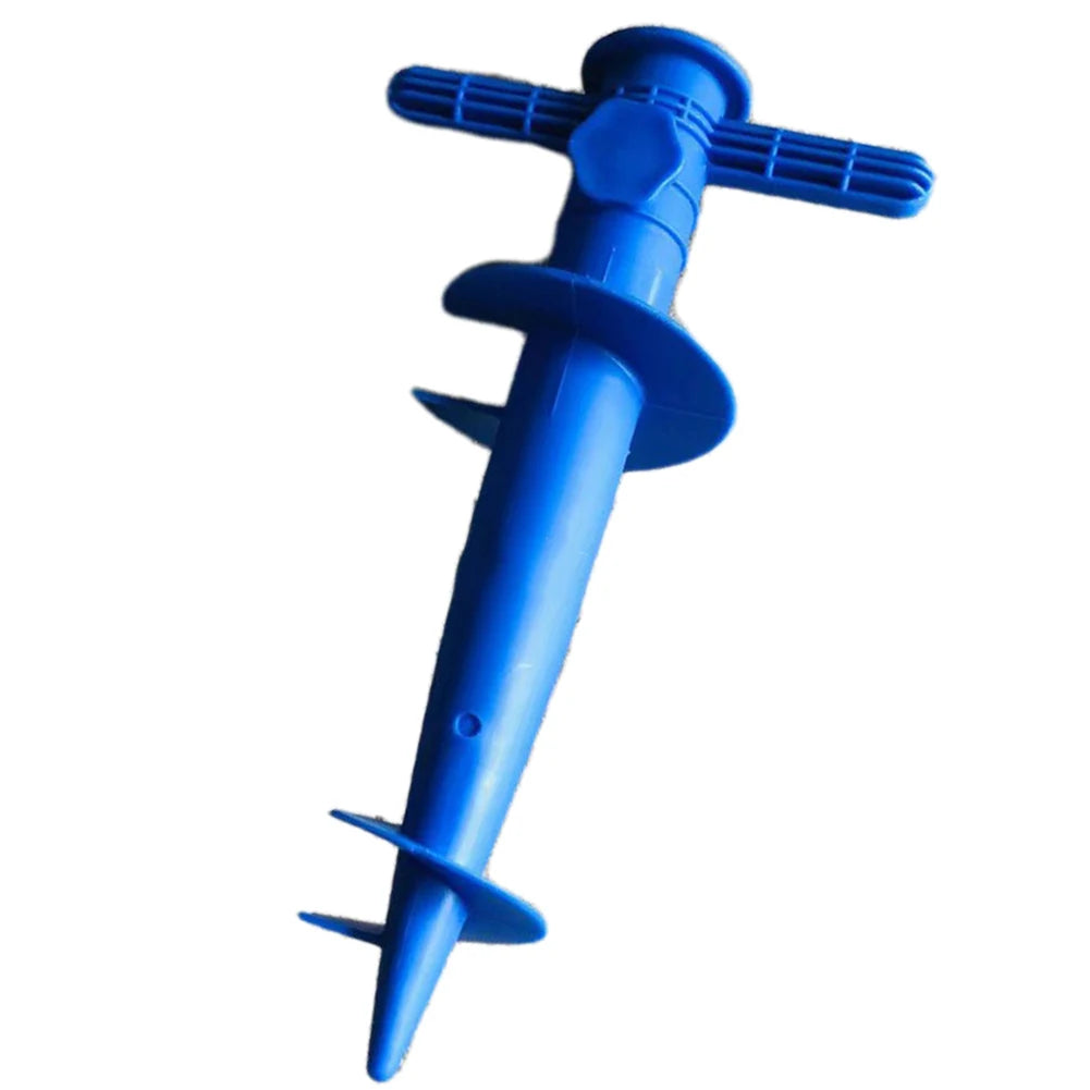 NEW Arrivals 1PC Random Color Umbrella Base Adjustable Plastic Sun Beach Patio Sand Ground Fixing Tools Anchor Stand Spike Auger Keep Holder Outdoor Camping Beach Garden Accessories