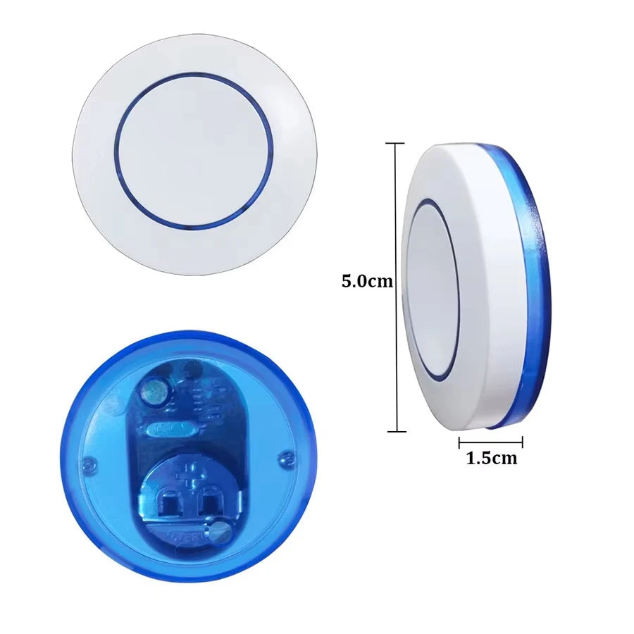 1 Receiver + 2 Remote Control Set RF 433MHz Wireless  10A Relay Receiver Remote Control Light Switch 220V 110V Mini Round Button Wall Panel Switch For LED Lamp