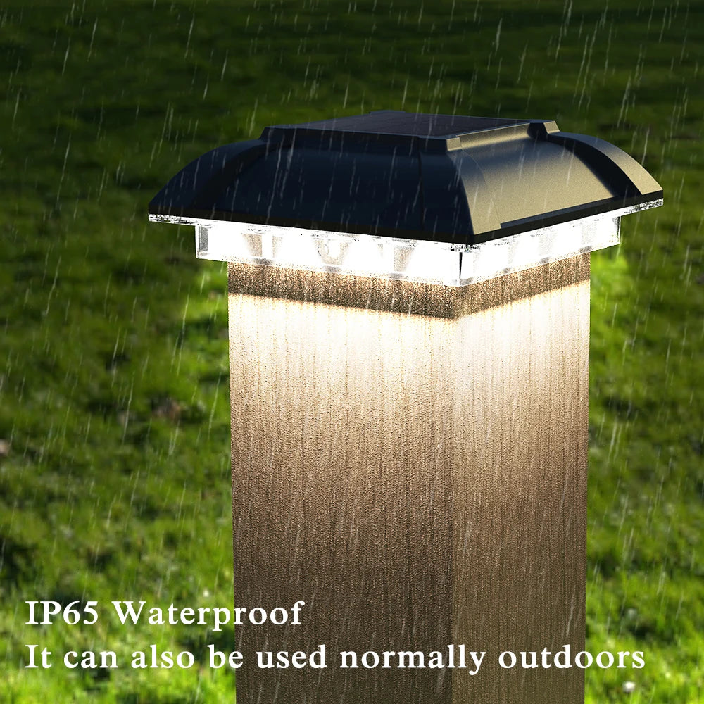 Outdoor Luxury Solar Light Post IP65 Villa Column Lamp LED for Fence Gate Pillar Head Garden Patio House Entrance Lighting Accessories.