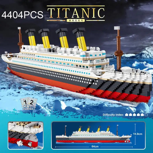 4404PCS Titanic Building Blocks Cruise Ship Mini Assemble Bricks Model Toys Kits Desktop Decoration Gifts For Children