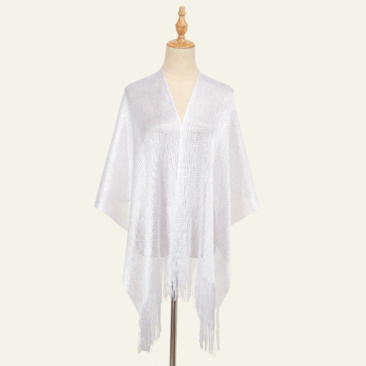 NEW Arrivals 5 Colors 160CMx50CM Sexy Fashion Banquet Sunscreen Shawl Gold Silver Shiny Scarves For Women Lace Tassel Party Evening Dress Scarf