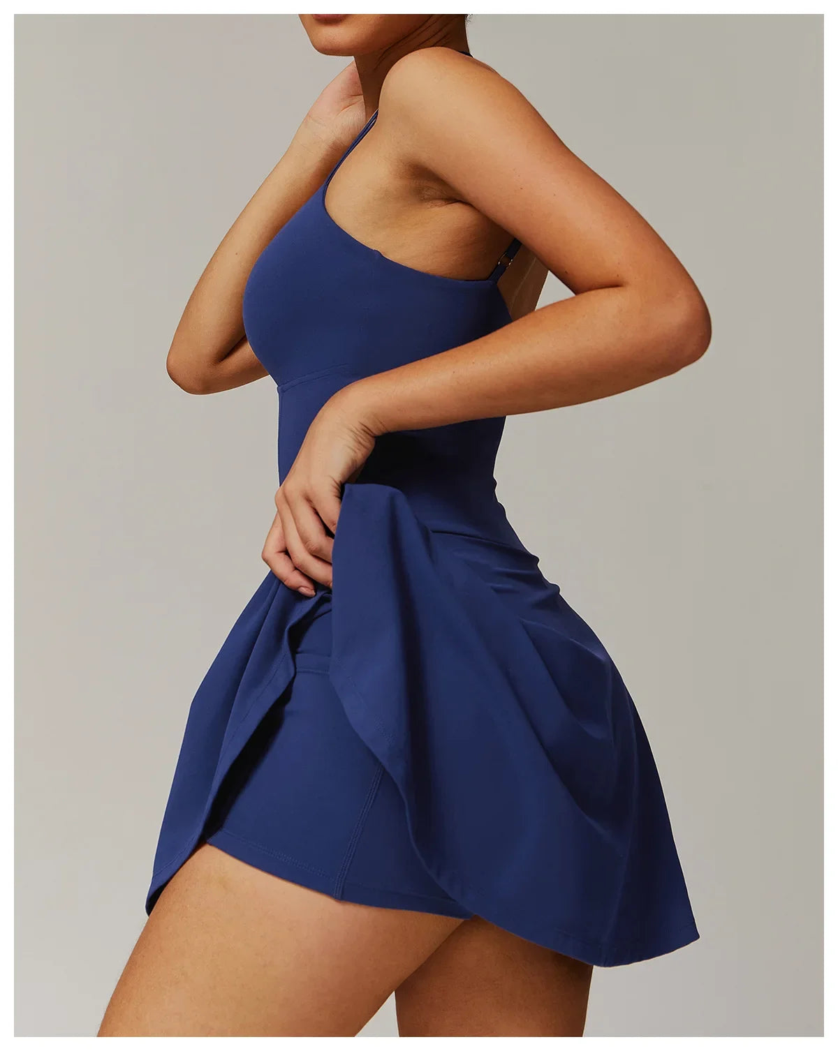 New S-50Kg- XL-80Kg 5 Colors Women Sleeveless Tennis Dresses Fitness Gym Clothes Yoga Jumpsuit Tracksuit Set running Sports Skorts Suspender Slip dress