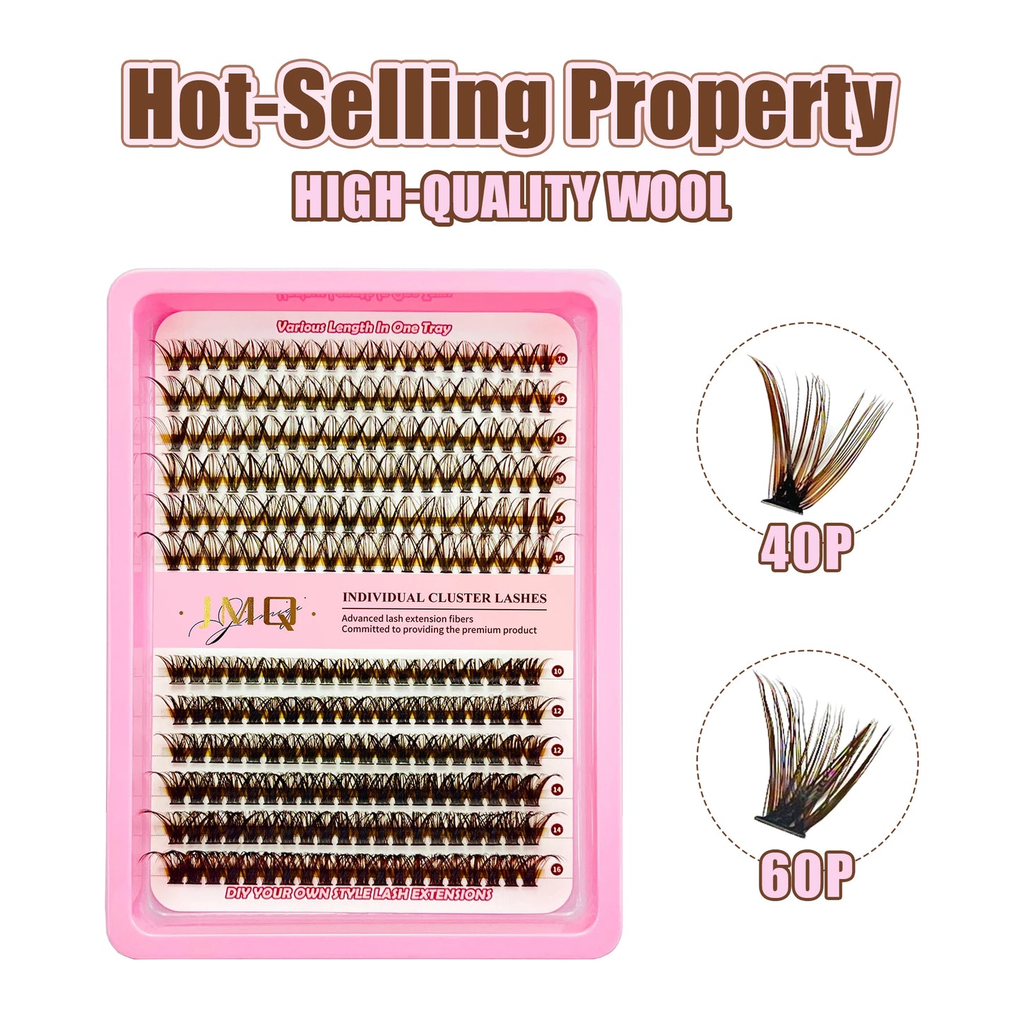 NEW  168 Fans Dry Cluster Lashes Cat Eye Lashes Invisible Band Premium Mink Manga Lash Clusters Women Cosmetic Accessories