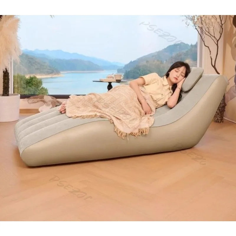 Fully Automatic Luxury Style Inflatable Sofa for Outdoor Beach Camping Garden Lazy Rest Complete Set of Portable Inflatable Outdoor Sofa