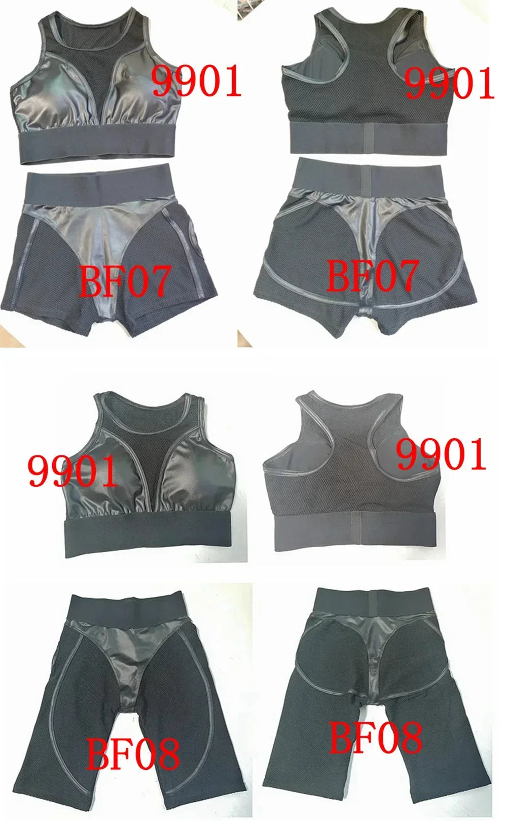 Gym Shorts Women Set Sexy Sportswear Transparent Mesh Suit for Fitness Booty Short Mujer Ropa De Yoga Clothing Black