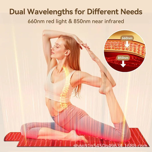 NEW Red Infrared Light Therapy Pad Skin Care 420 PCS 3 in1 LEDs Far Infrared Waist Back Shoulder Muscle Pain Yoga Mat Relief Relax Mat Women Body Care Supplies