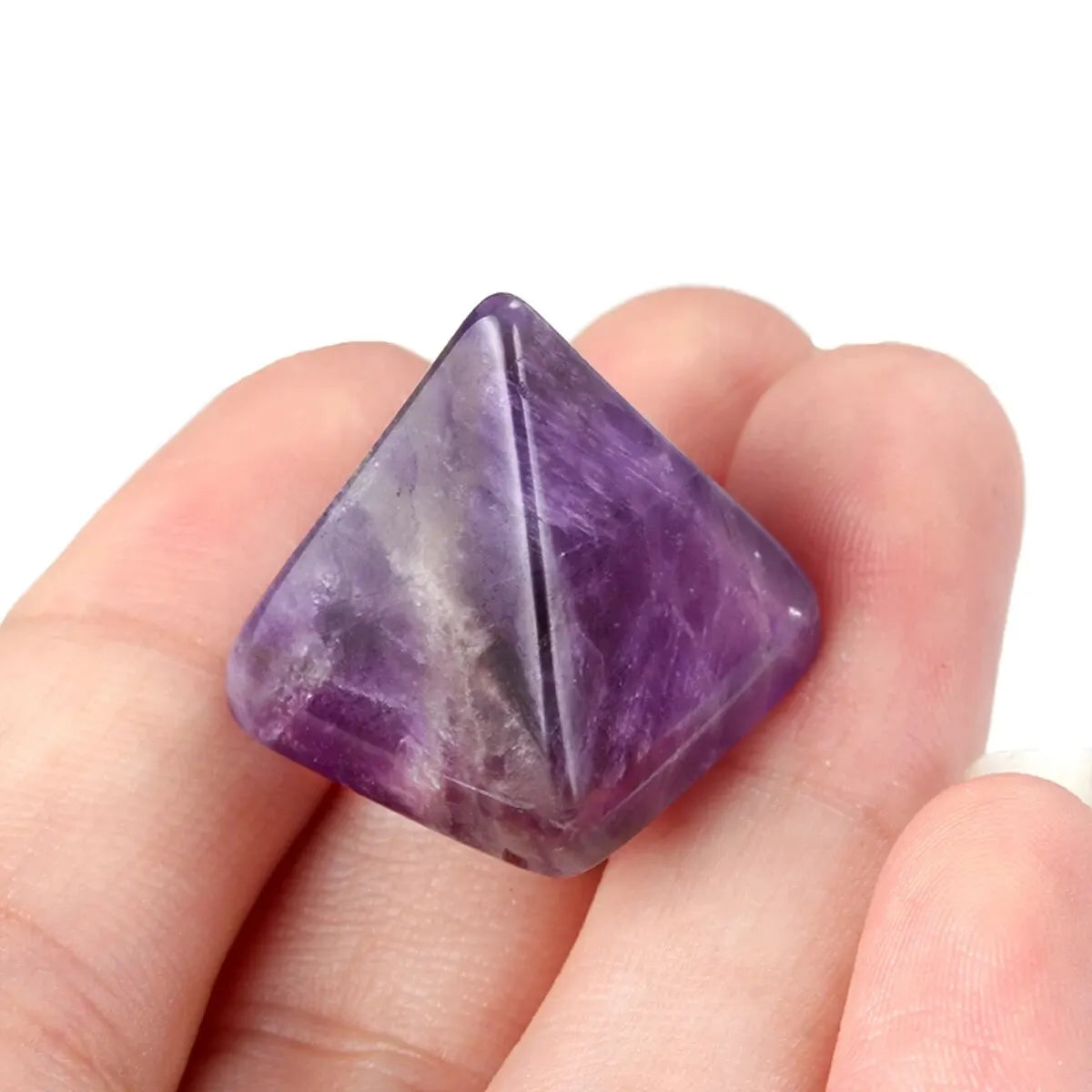 18x20mm Pyramid Natural Stone Amethyst Tiger Eye Clear Quartz Beads Pyramid Energy Home Decor Small Ornament Jewelry Accessories